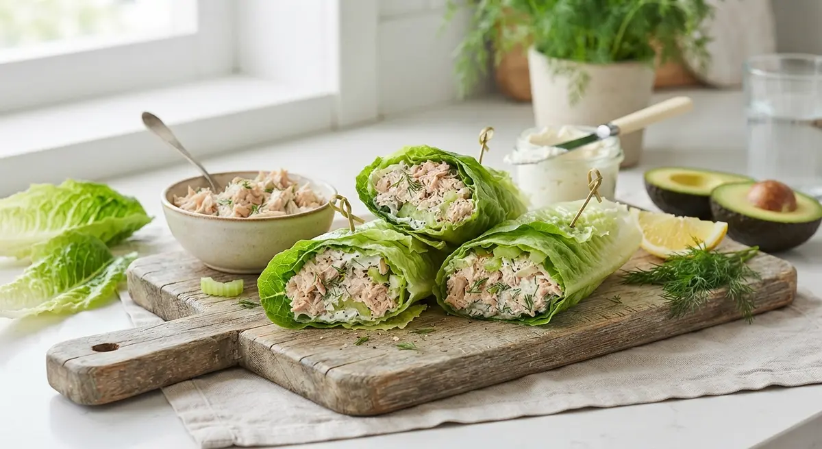 Romaine Tuna Light Cream Cheese Wraps